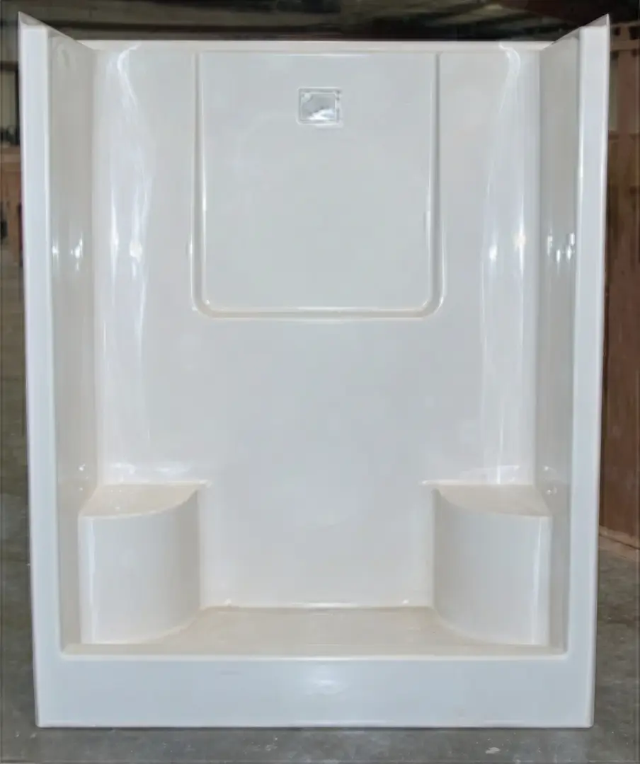 60" shower stall with two seats Image
